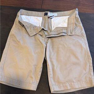 RVCA Men's Beige Flat Front Shorts